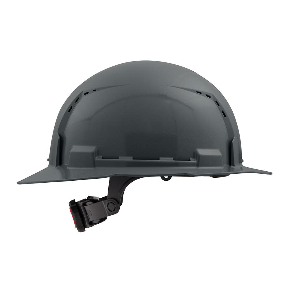 Milwaukee Gray Full Brim Vented Hard Hat with 6pt Ratcheting Suspension Type 1 Class C