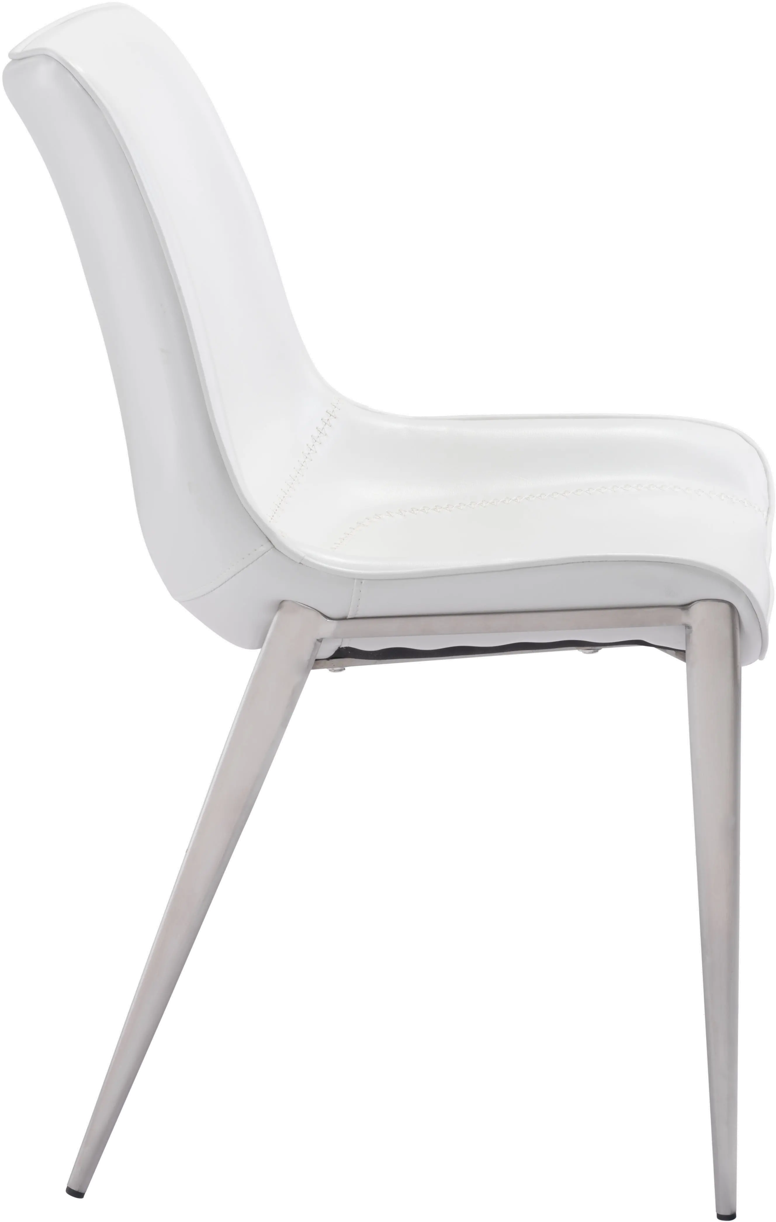 Magnus White Dining Chair， Set of 2