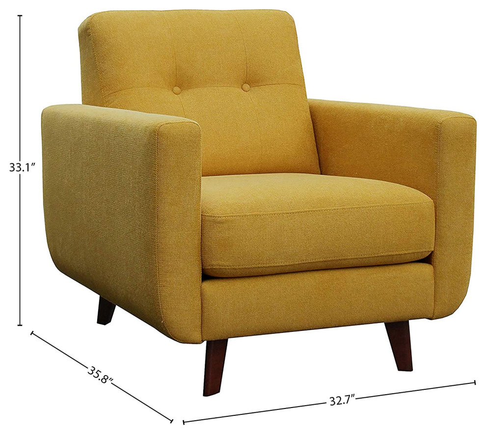 Modern Minimalist Accent Chair  Tapered Legs and Padded Seat   Midcentury   Armchairs And Accent Chairs   by Decor Love  Houzz