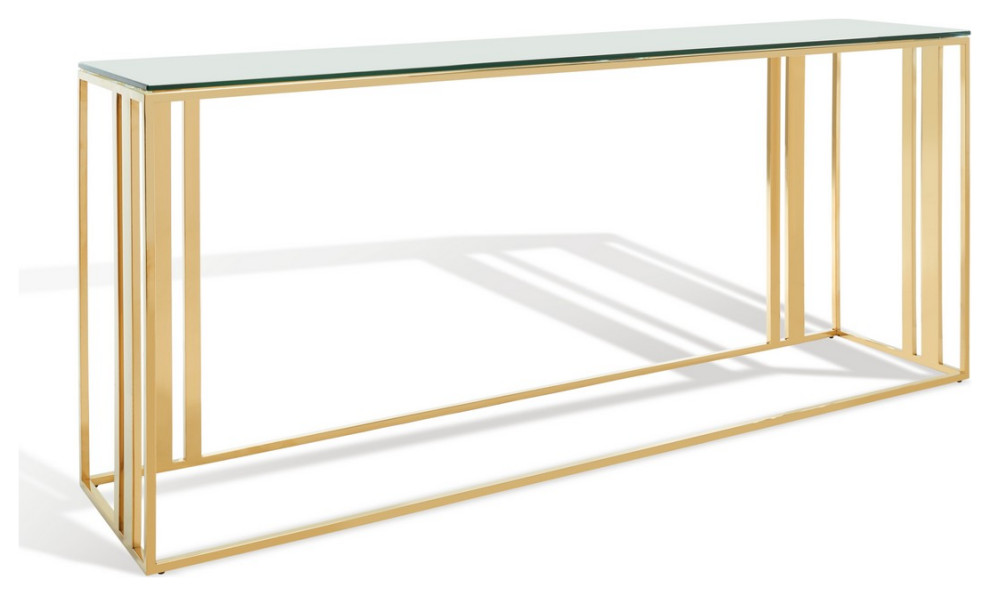 Safavieh Kerrianne Metal Console Table Gold   Contemporary   Console Tables   by Safavieh  Houzz