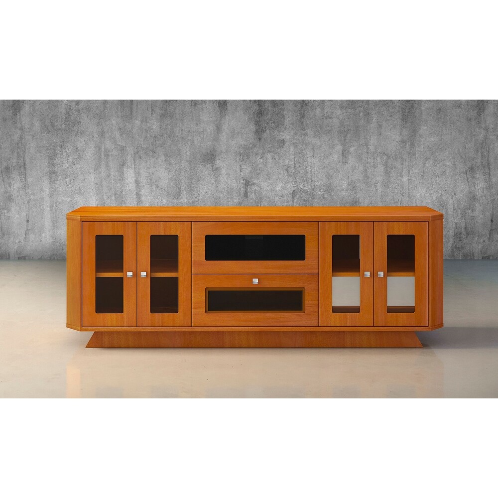 Light Cherry 70 inch TV Entertainment Center   71