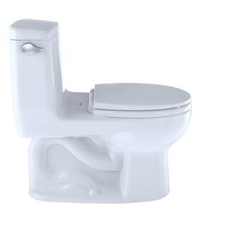 TOTO Eco UltraMax 1-Piece 1.28 GPF Single Flush Round Standard Height Toilet in Cotton White SoftClose Seat Included MS853113E#01