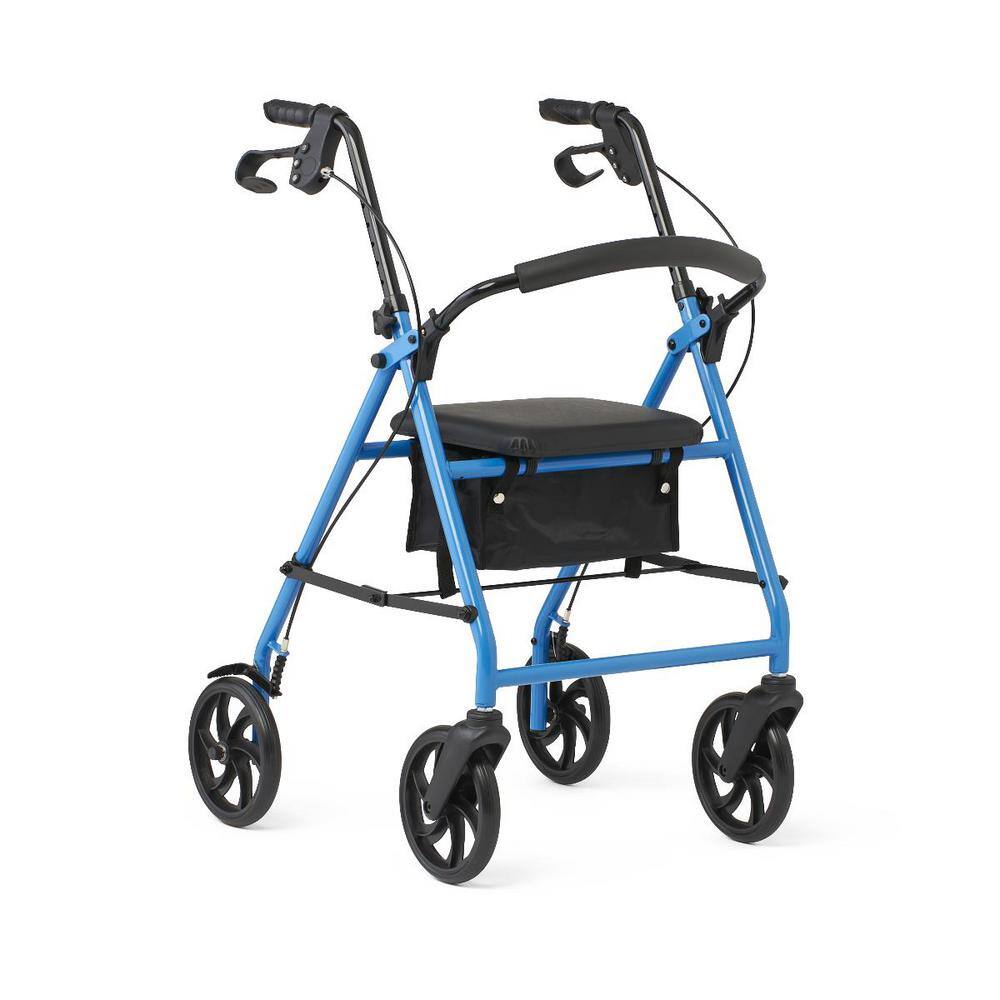 Steel Rollator with 4 Wheels (8 in.) in Light Blue MDS86840EBS8