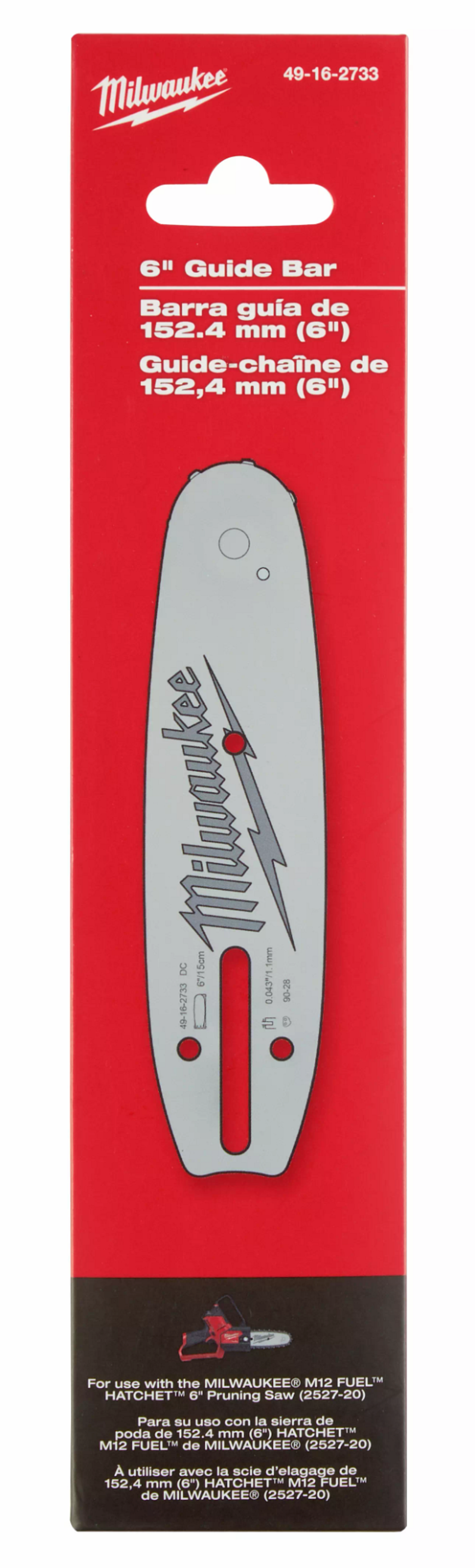 6 Guide Bar for the Milwaukee M12 FUEL™ HATCHET™ 6 Pruning Saw ;