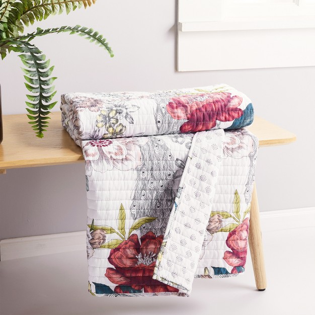 Montecito Floral Quilted Throw Levtex Home