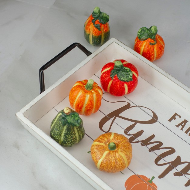 Northlight 6pc Fall Harvest Ceramic Pumpkins Decoration Set