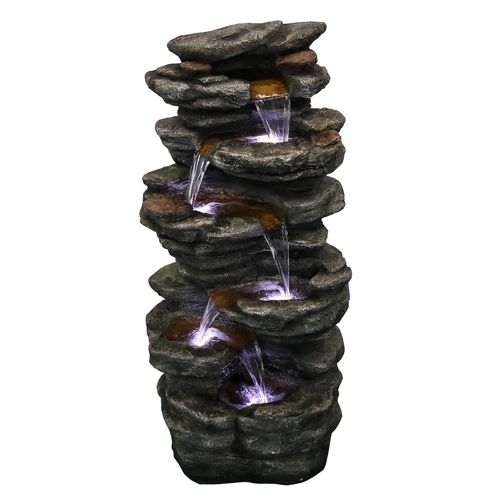 40 inch Cascading LED Waterfall Fountain