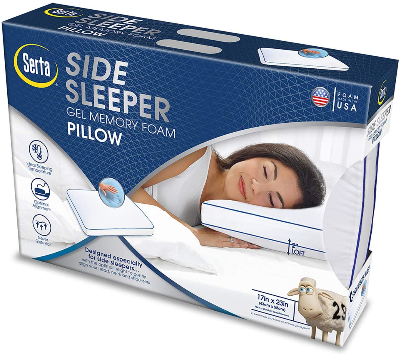 Serta Gel Memory Foam Side Sleeper Pillow