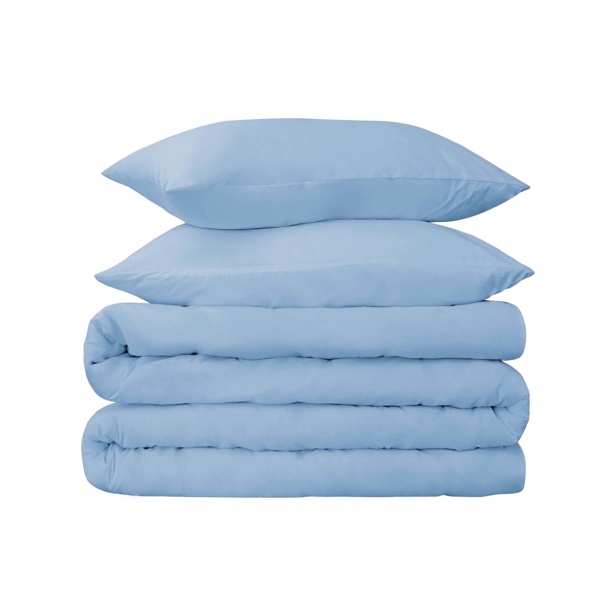 Superior Egyptian Cotton Duvet Cover Set， Full/ Queen， Light Blue