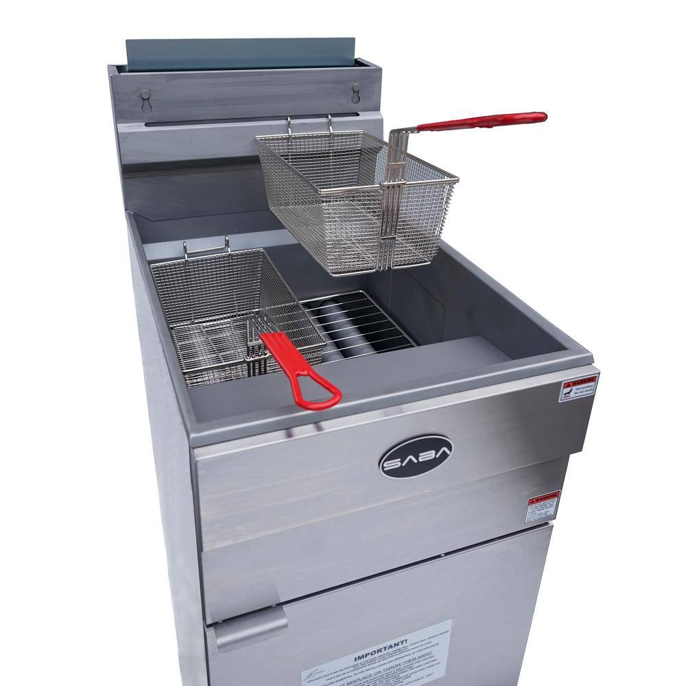 SABA 16 in. 45 lb. Capacity Natural Gas Commercial Fryer GF45-N