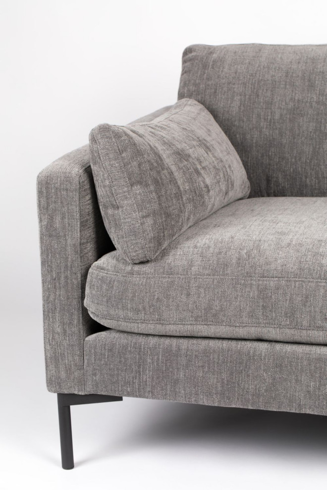 Dark Gray Upholstered Loveseat  Zuiver Summer   Midcentury   Loveseats   by Luxury Furnitures  Houzz