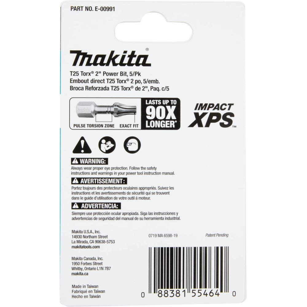 Makita Impact XPS T25 Torx 2