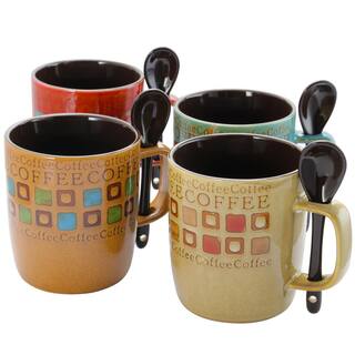 Mr. Coffee Cafe Americano 13 oz. Assorted Color Mugs (Set of 4) 98583915M