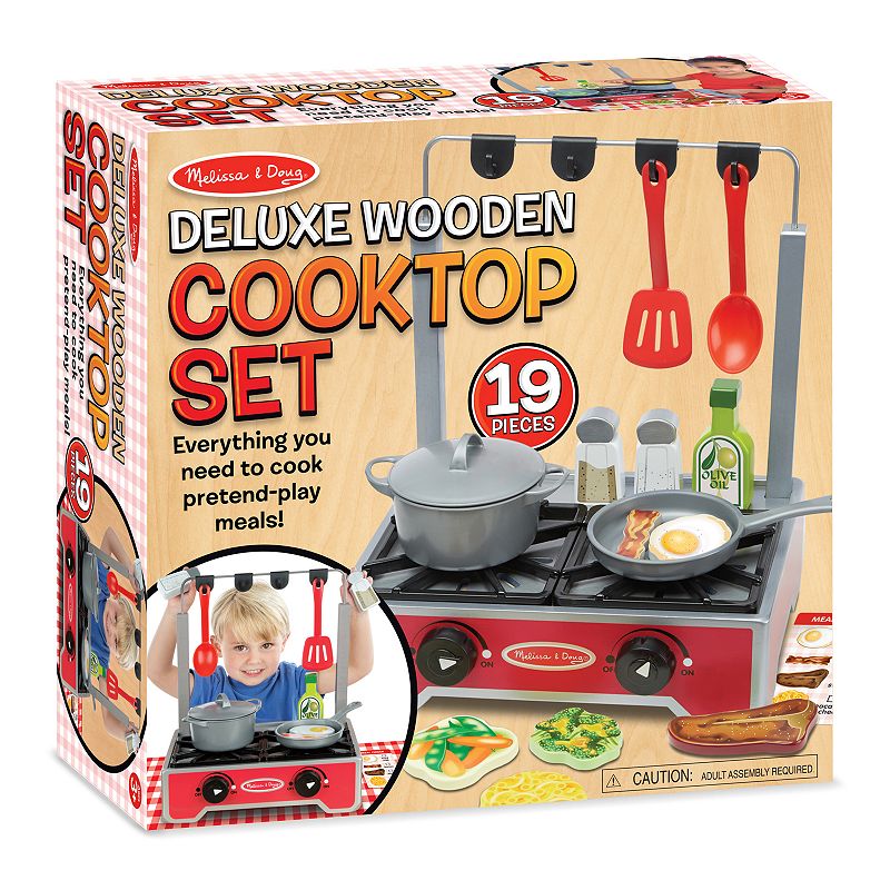 Melissa and Doug 17-pc. Deluxe Wooden Cooktop Set