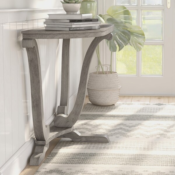 DH BASIC Modern Farmhouse Vintage Grey Oak 48-inch Entryway Console Table by Denhour