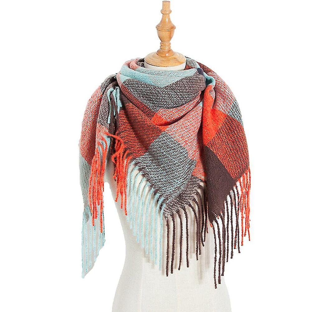 Winter Scarf Women's Check Wraps