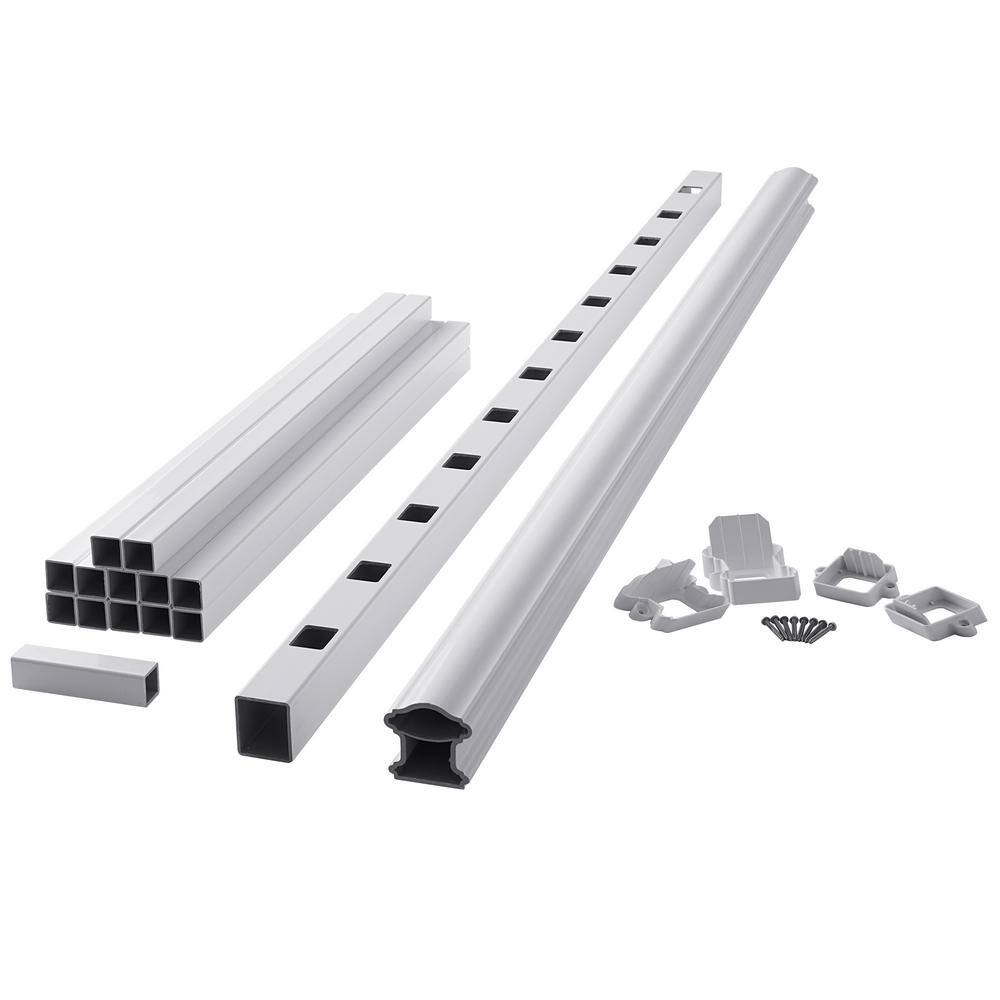 Fiberon 36in. x 3in. ArmorGuard Classic White Composite Stair Railing Kit SEC19 CWS 6KD HW