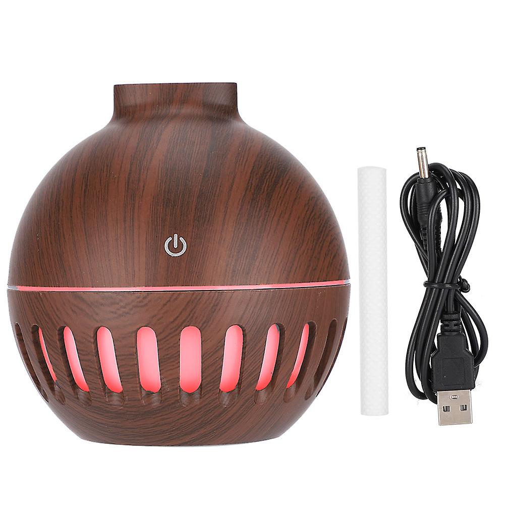 130ml Humidifier Usb Home Office Air Humidifier Night Light Aroma Diffuserdark Wooden Grain