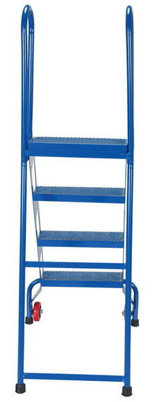 Vestil FLAD 4 folding 4 step ladder with wheels