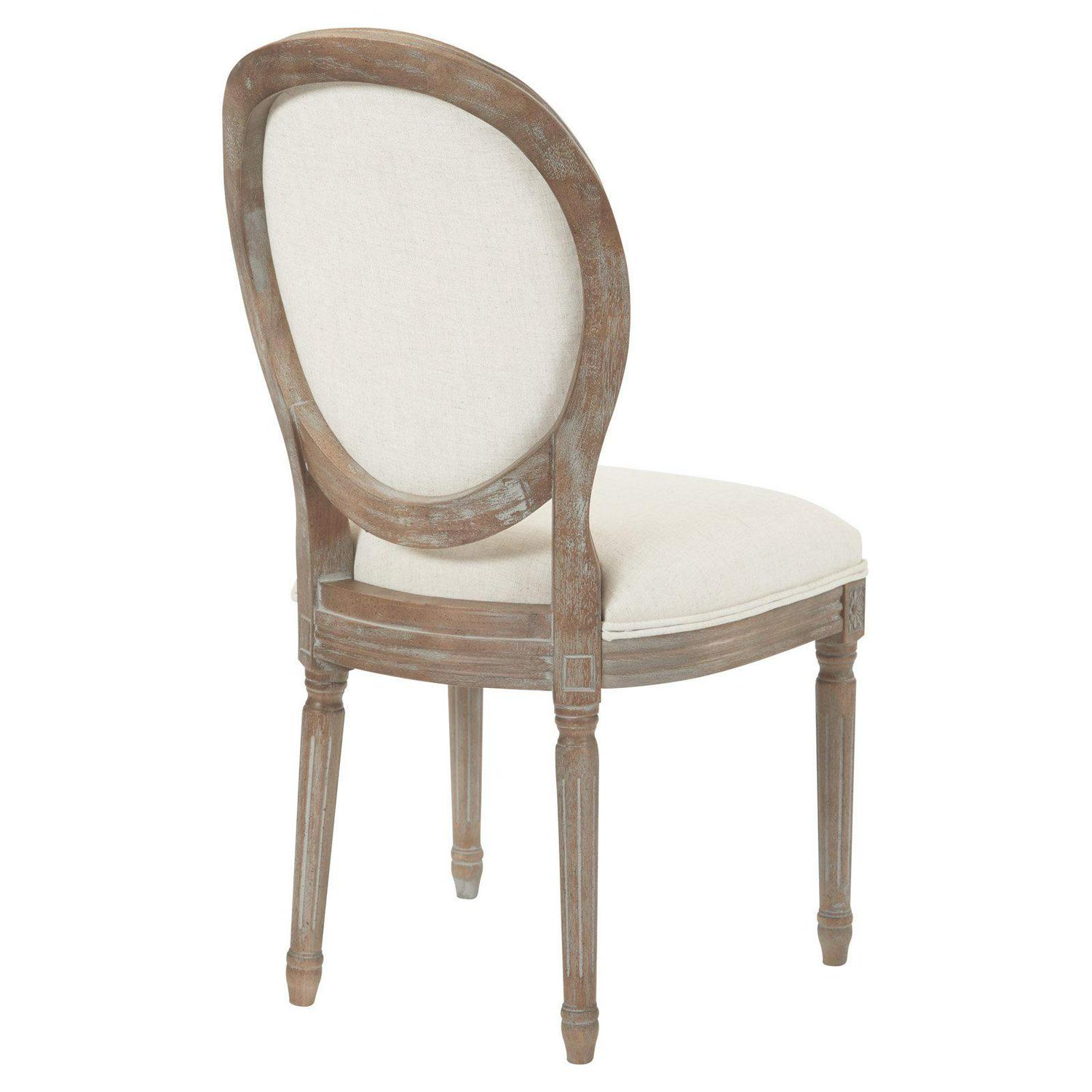 OSP Home Furnishings Lillian Oval Back Chair in Klein Otter Brushed Frame K/D