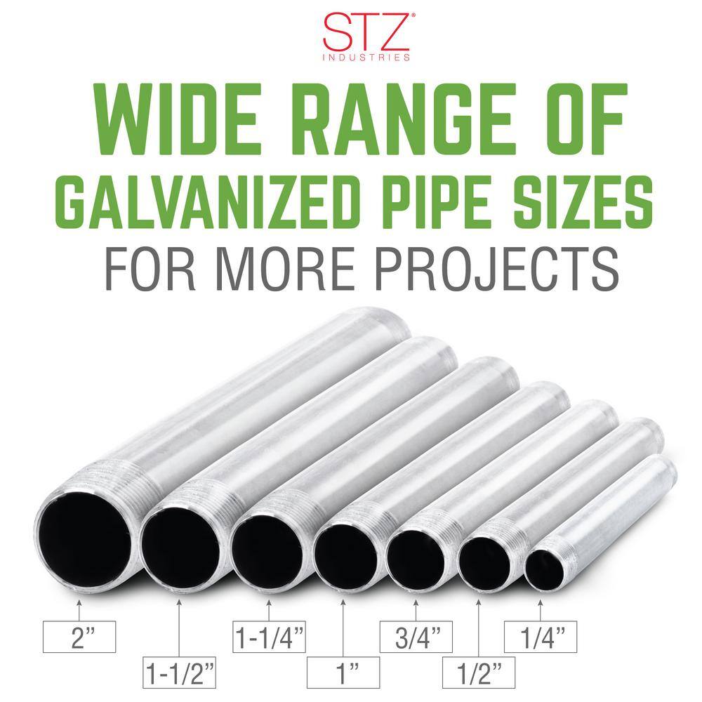 STZ 12 in. x 18 in. Galvanized Steel Schedule 40 Cut Pipe 307 12X18