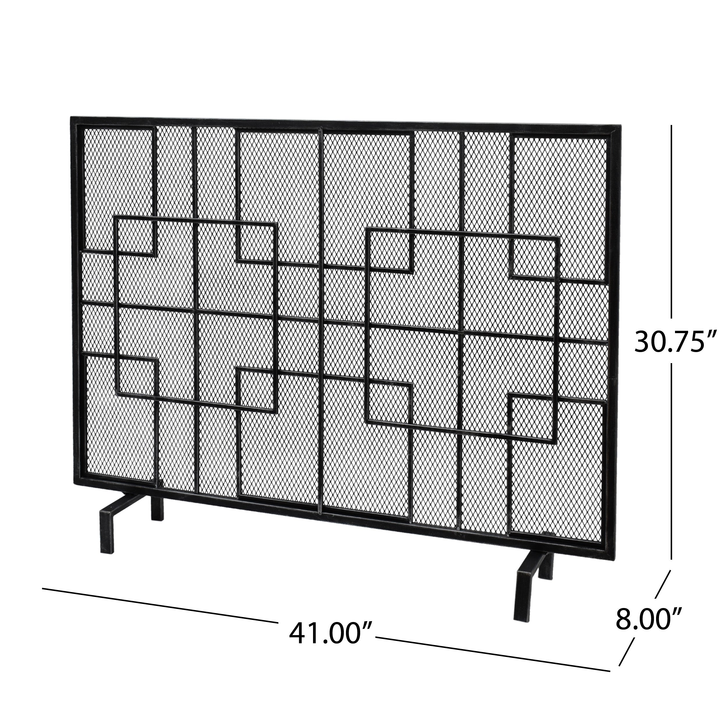 Dorothy Modern Single PanelIron Firescreen