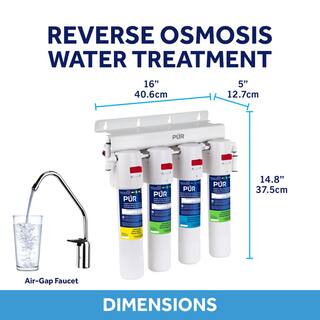 PUR 4-Stage Quick Connect 20.3 GPD Reverse Osmosis Water Filtration System with Faucet PQC4RO