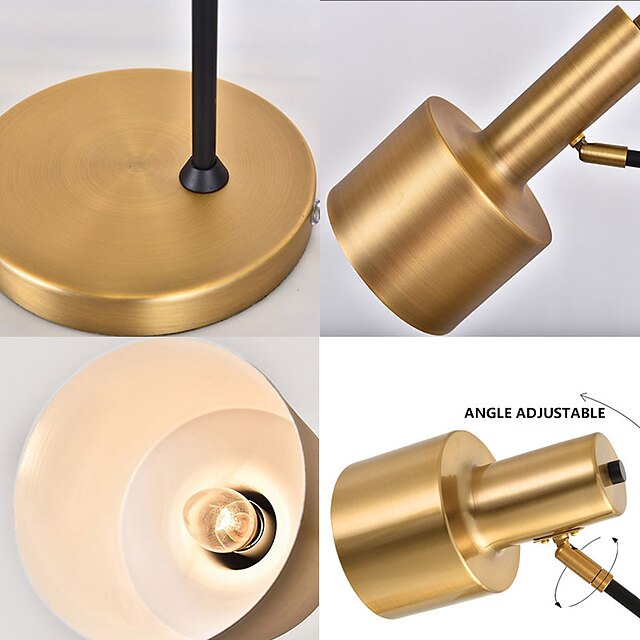 Desk Lamp for Reading LED 22.25 Metal Table Lamp Light for Office Bedroom Study Room Living Room Nightstand Bedside Lamps Brass Gold Accent Finish 5W Bulb Included