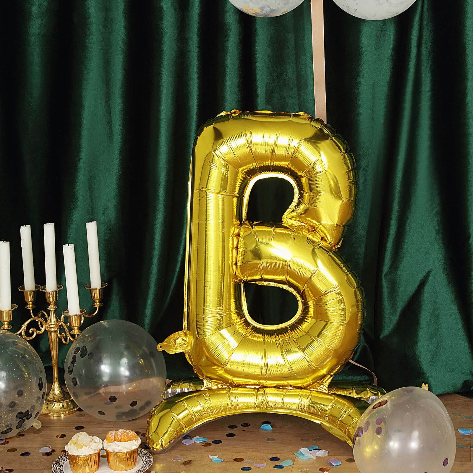 Gold Self Standing Helium/Air Mylar Foil Letter and Number Balloons 27