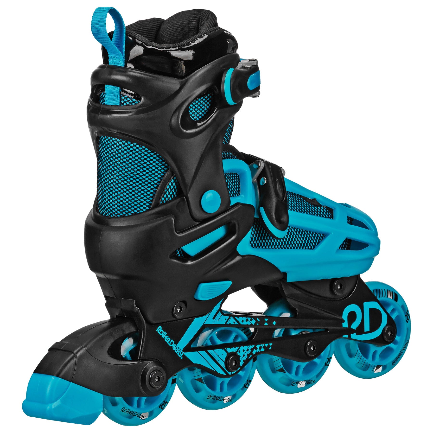 Roller Derby 2n1 Adjustable Falcon Youth Boys Skates Black/Blue, Size 12-2