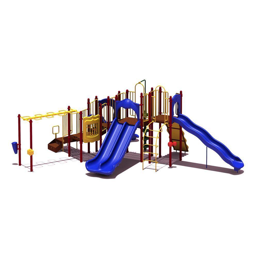 Ultra Play UPlay Today Slide Mountain (Playful) Commercial Playset with Ground Spike UPLAY-015-P