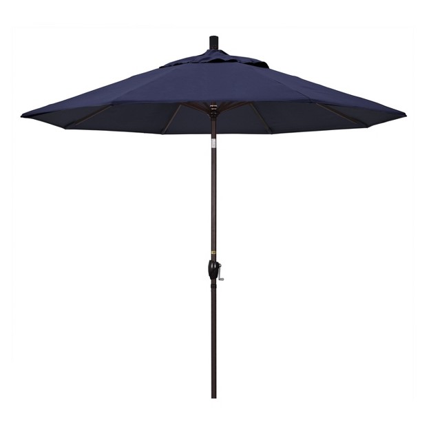 9 x27 X 9 x27 Aluminum Push Tilt Patio Umbrella Navy California Umbrella