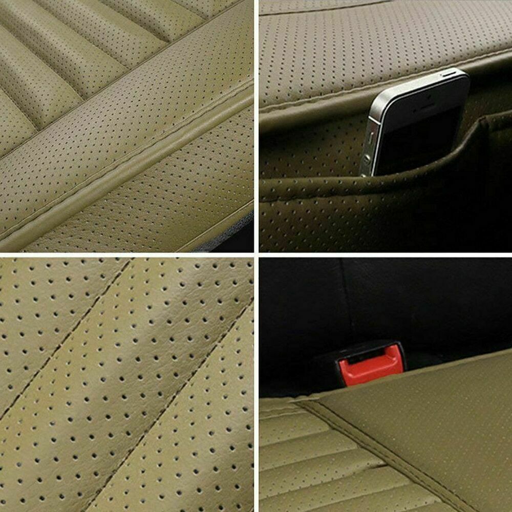 Car Seat Cushion，Full Surround Car Seat Covers Car Interior Seat Covers Pad Mat Bamboo Charcoal Breathable Comfortable Seat Covers， Anti-skid Leather