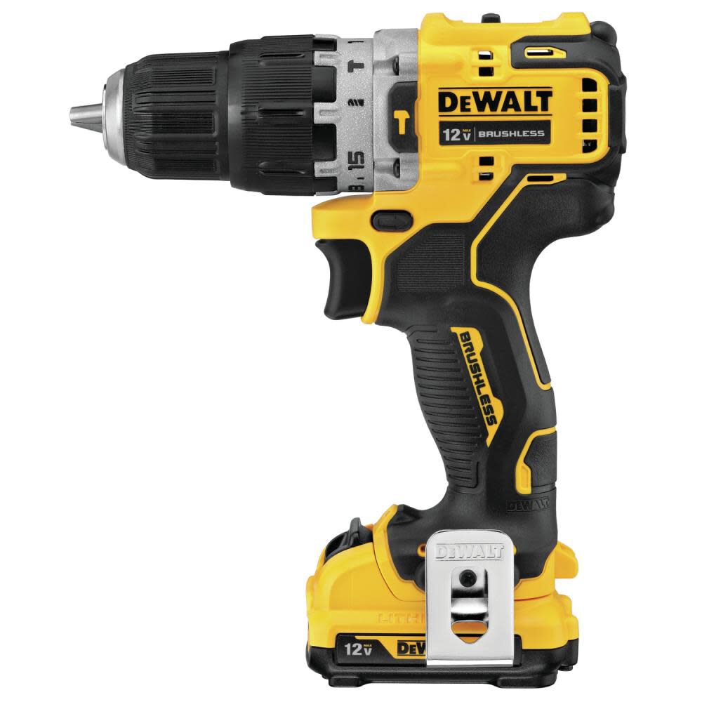 DW XTREME 12V MAX Brushless 3/8 in. Cordless Hammer Drill Kit DCD706F2 from DW