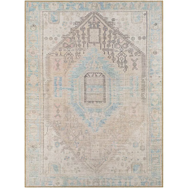 Oak Lawn Traditional Washable Area Rug