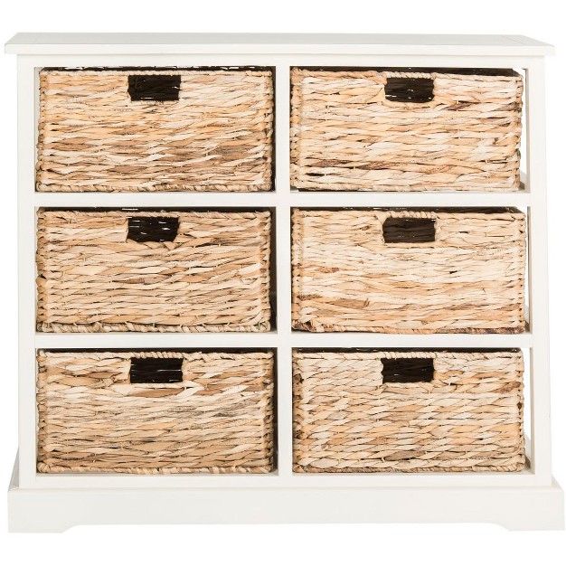 Keenan 6 Wicker Basket Storage Chest Safavieh