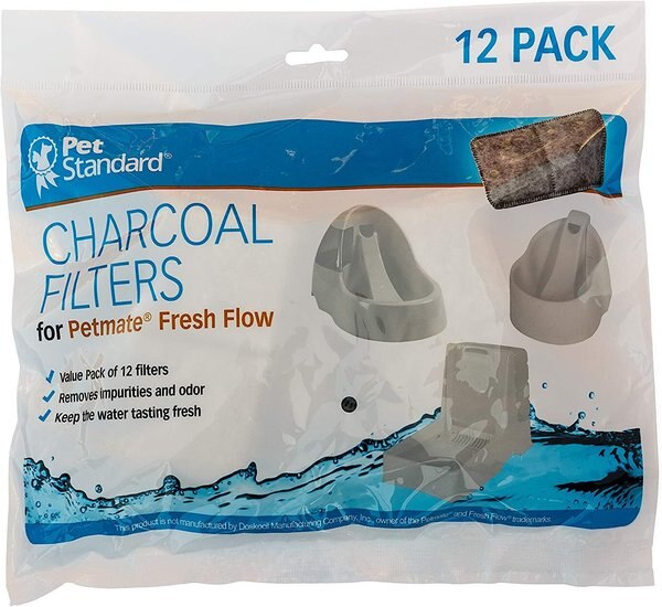 Pet Standard Charcoal Filters for PetMate Fresh Flow， 12 count