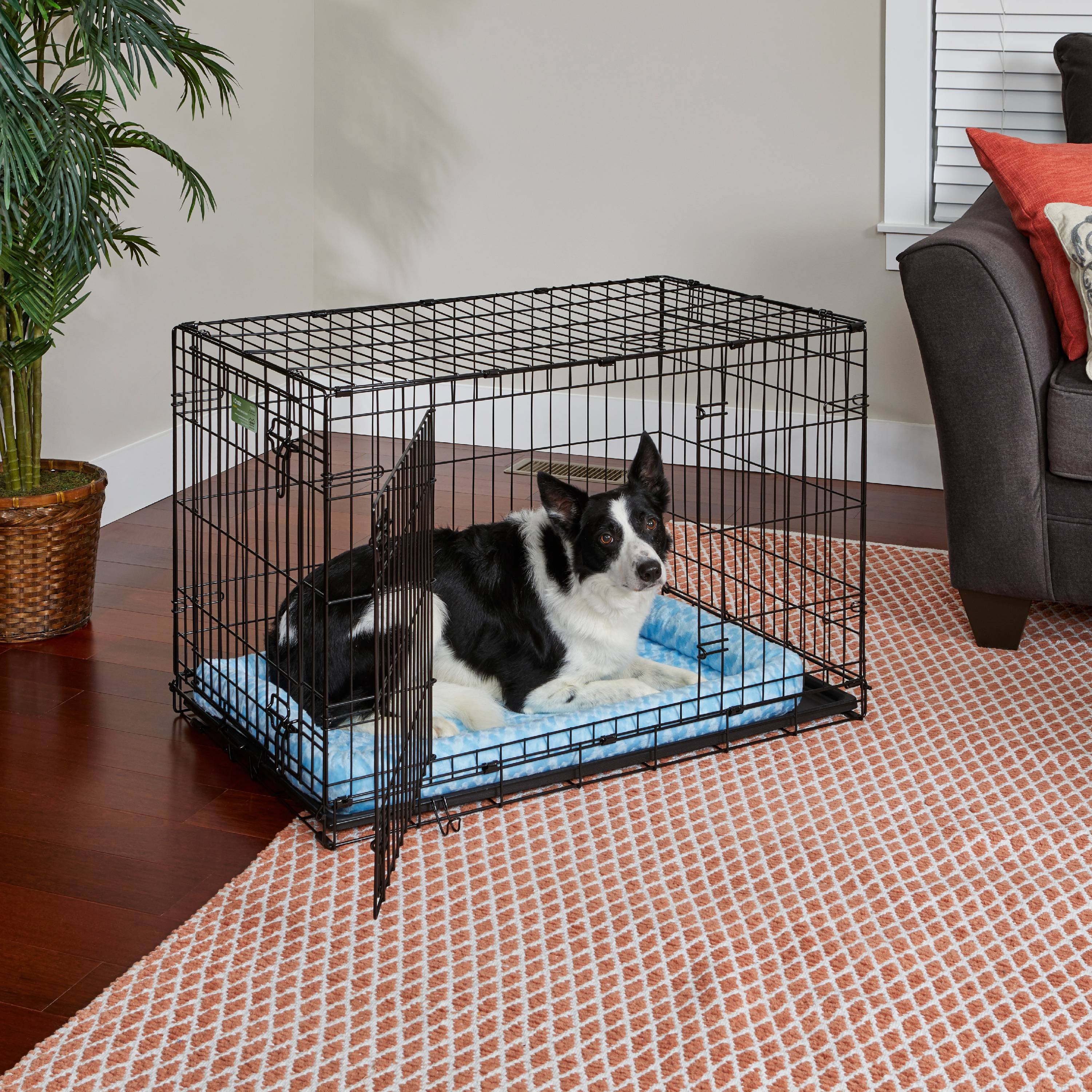 MidWest QuietTime Pet Bed & Dog Crate Mat, Powder Blue, 36"