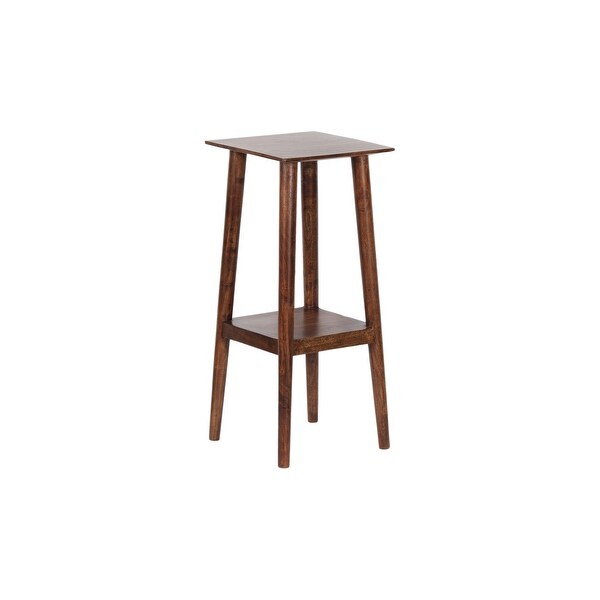 Porter Designs Portola Transitional Solid Acacia Wood End Table， Brown