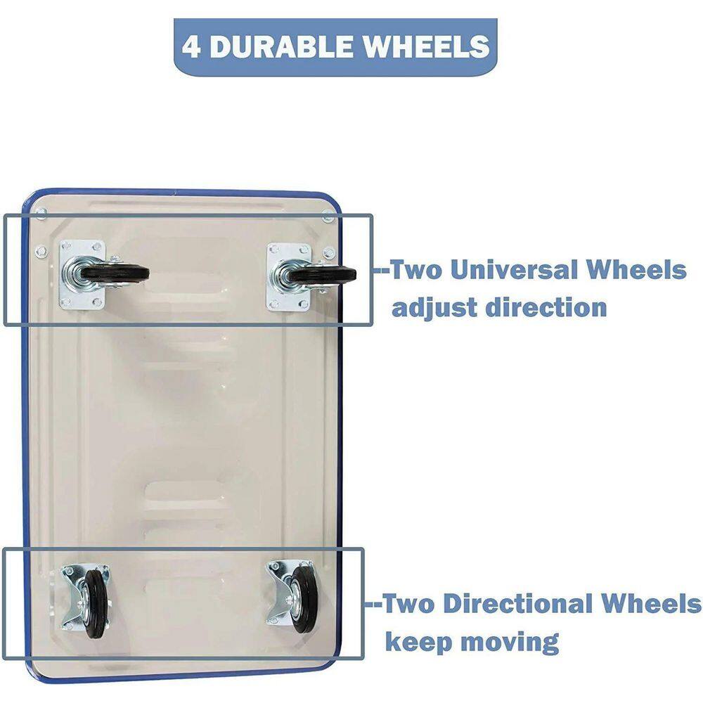 330 lbs. Capacity Steel Folding 4-Wheeled Heavy Duty Rolling Cart NewS-LQD0-UFMG