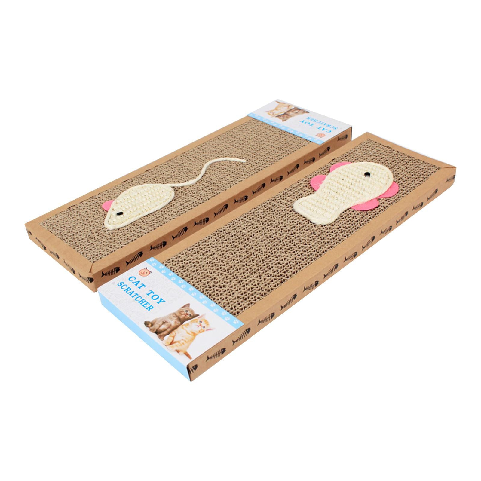 2 Pieces Pet Cat Scratcher Pads Cat Toy Corrugated Cardboard Cats Scratching