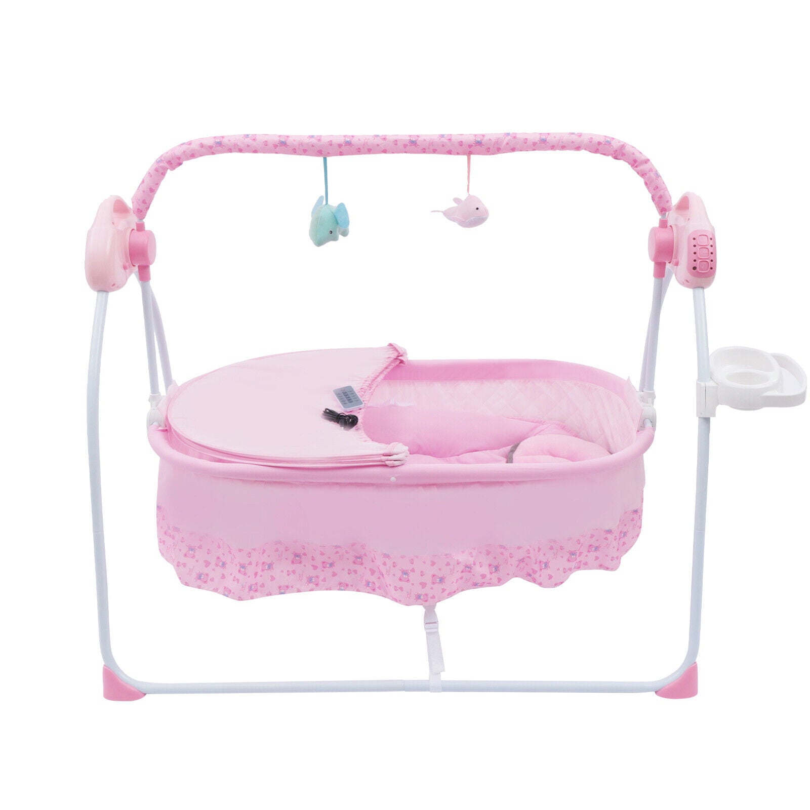 OUKANING Electric Baby Swing Cradle Seat Music Lounger+Bluetooth+USB