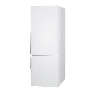 Summit Appliance 27 in. 16.8 cu. ft. Bottom Freezer Refrigerator in White Counter Depth FFBF281WH