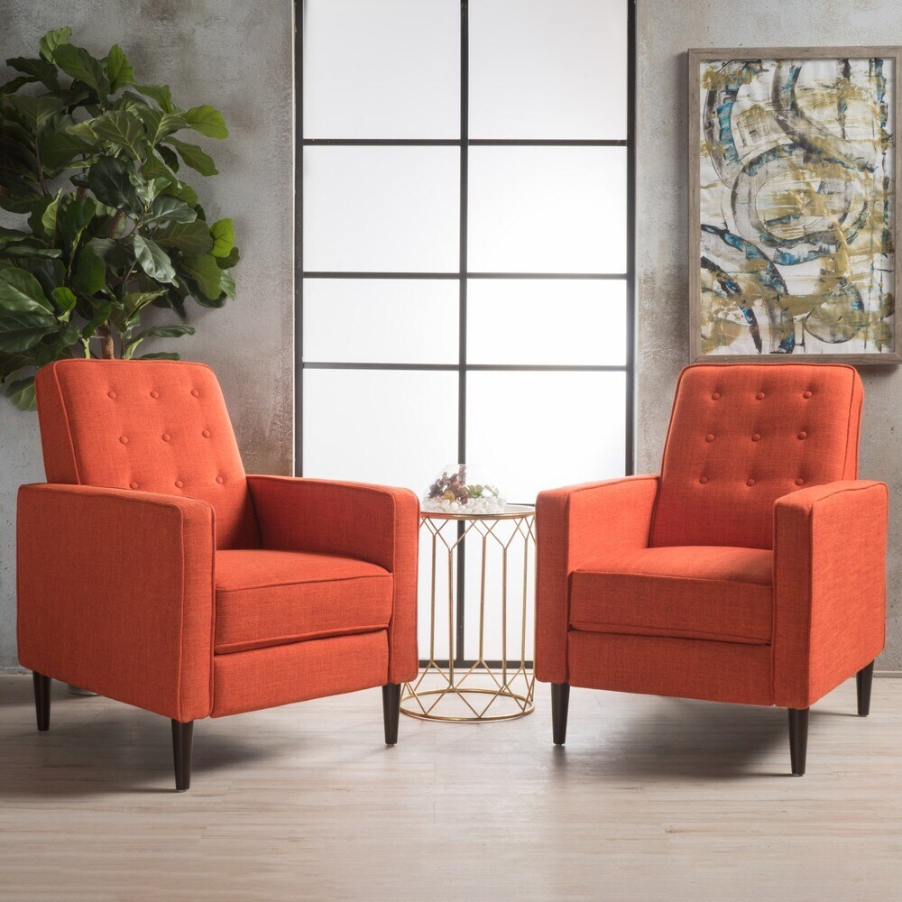 Mervynn Button Tufted Recliner (Set of 2) by Christopher Knight Home