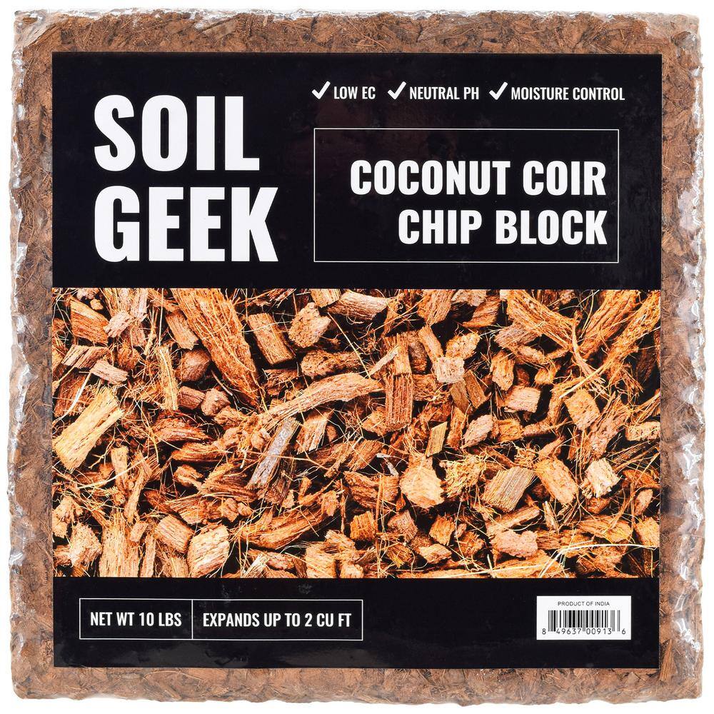 Arcadia Garden Products 10 Lbs. Organic Coconut Coir Chip Block Soilless Grow Media Soil Amendment SG02