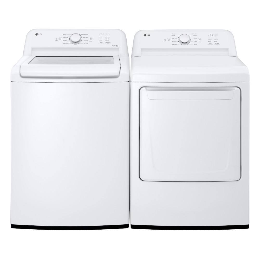 LG 4.1 cu. ft. Top Load Washer with Agitator in White WT6105CW