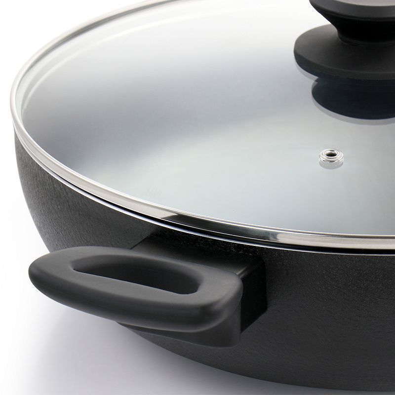 Oster Cocina Ashford 5 Quart Nonstick Aluminum Everyday Pan in Black