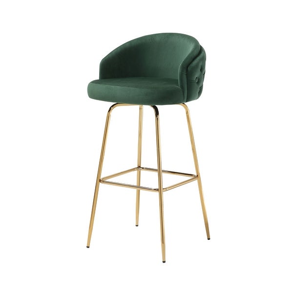 Art Leon Swivel Velvet Uhpolstered Bar Stool