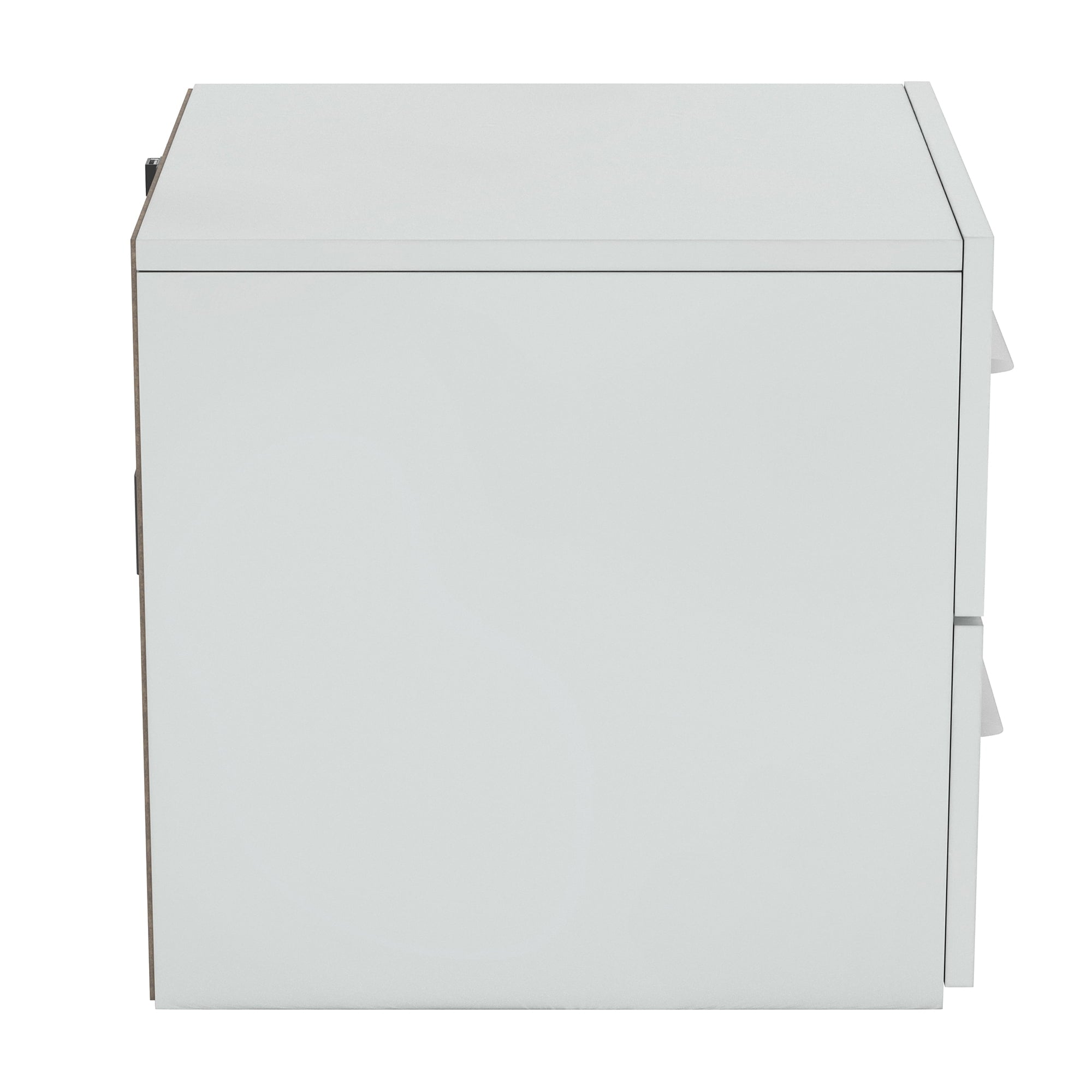 Lundy Low Profile Nightstand with USB, White, by Hillsdale Living Essentials