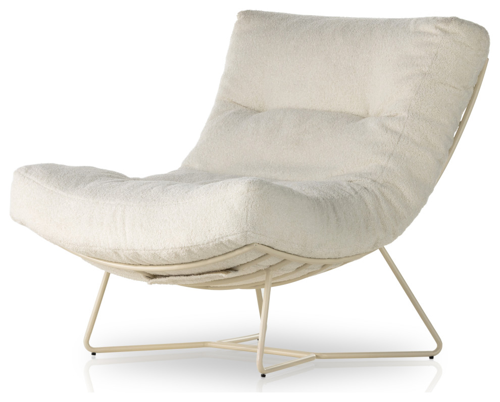 Hoover Chair  Cardiff Cream   Contemporary   Armchairs And Accent Chairs   by Zin Home  Houzz